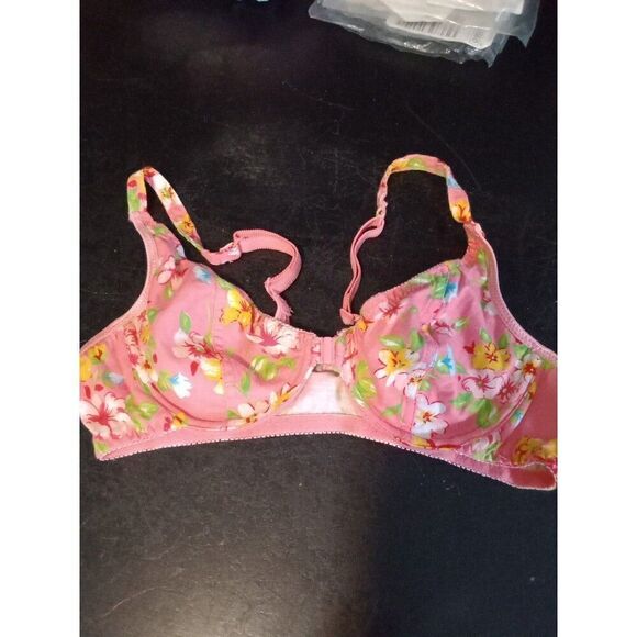 Victoria's Secret Other - (#13) Victoria's Secret Bra Vintage Razor Back Ashley Coral Floral 34A Underwire